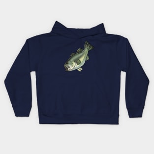 Large Mouth Bass Kids Hoodie